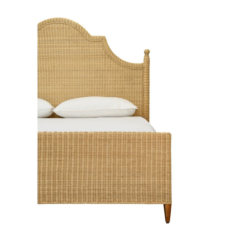 Chamberlain Rattan Bed With Arched Headboard - King
