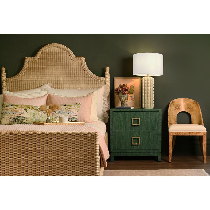 Dining Chairs Rafferty Curved Back Dining Chair In Burl With Performance White Linen