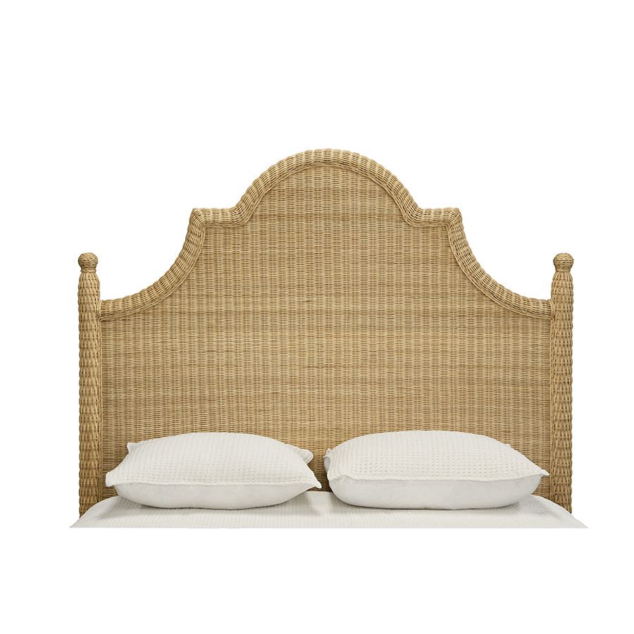 Beds Chamberlain Bed With Arched Headboard In Rattan - Queen