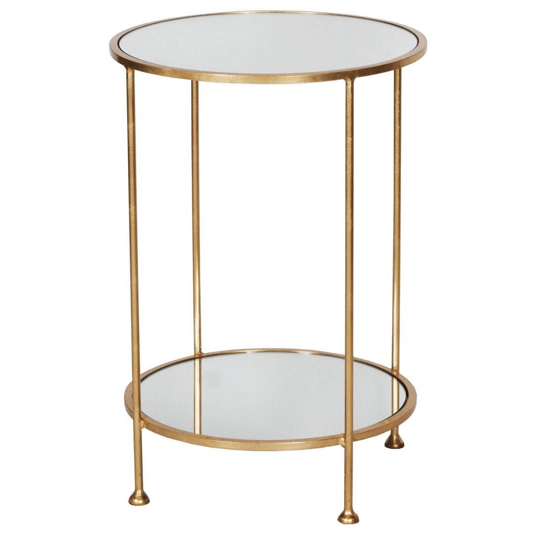 Chico - Small Two Tier Table Gold Leaf W. Mirror