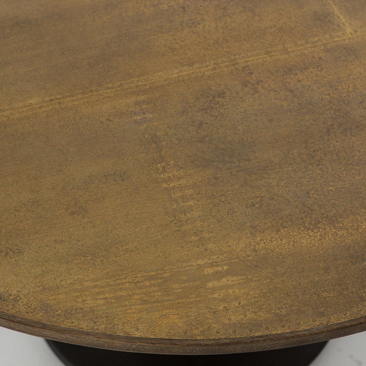 Murdock Dining Table - Bright Brass Clad