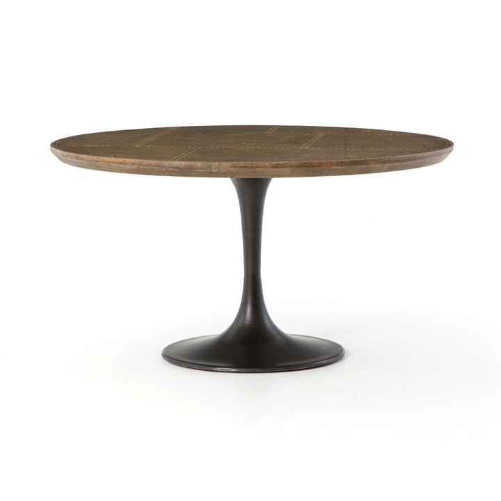 Murdock Dining Table - Bright Brass Clad