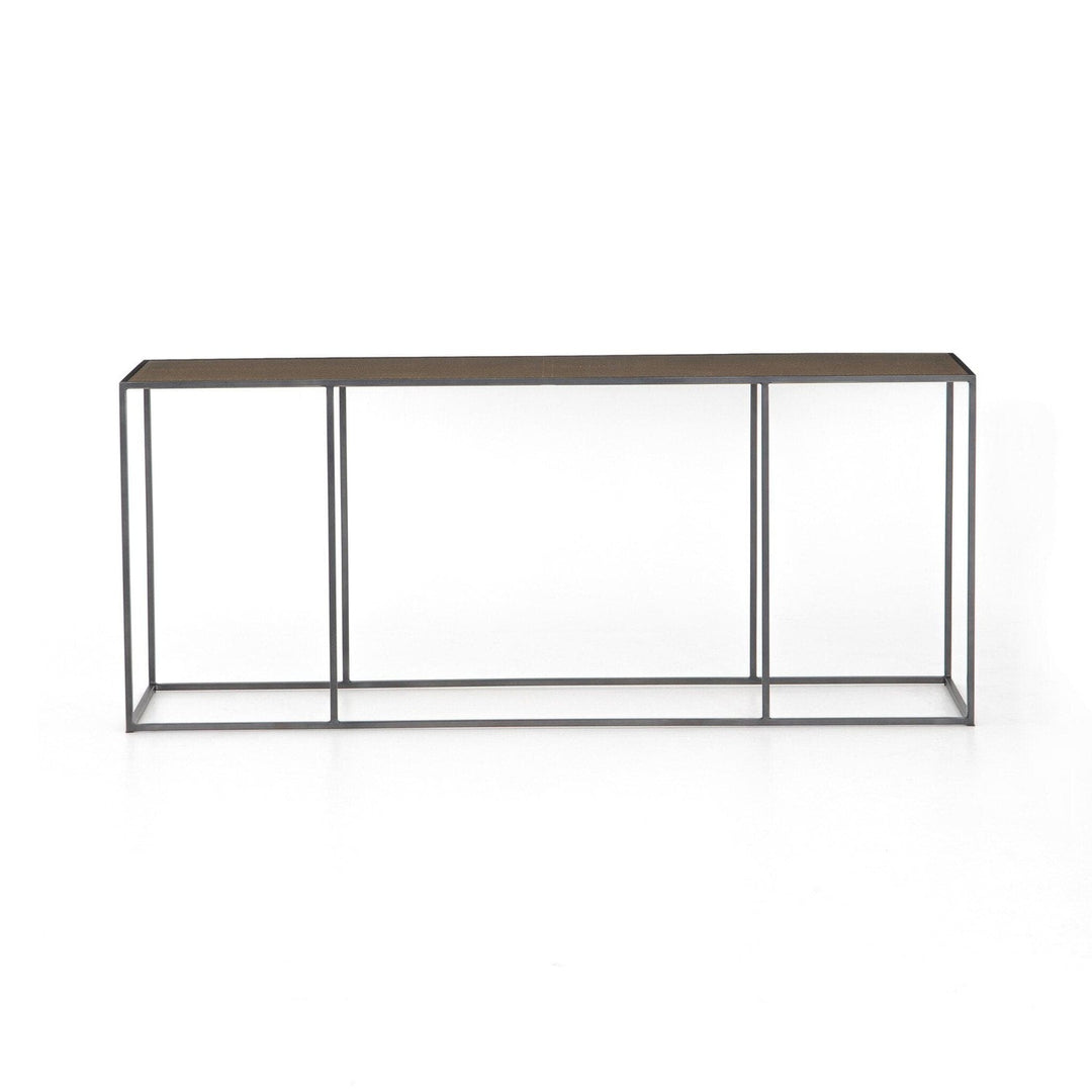 Langston Console Table - Bright Brass Clad