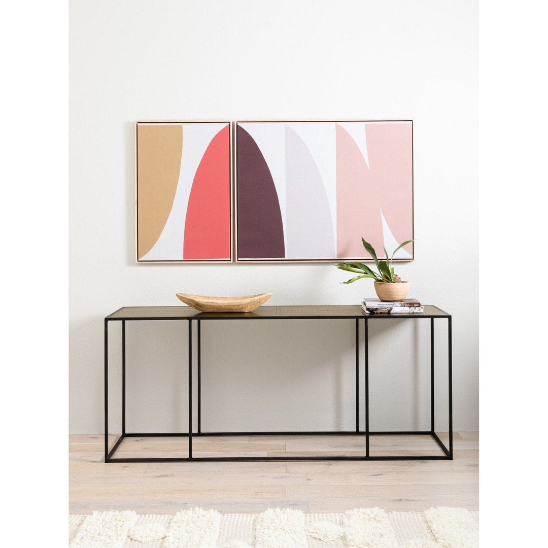 Langston Console Table - Bright Brass Clad