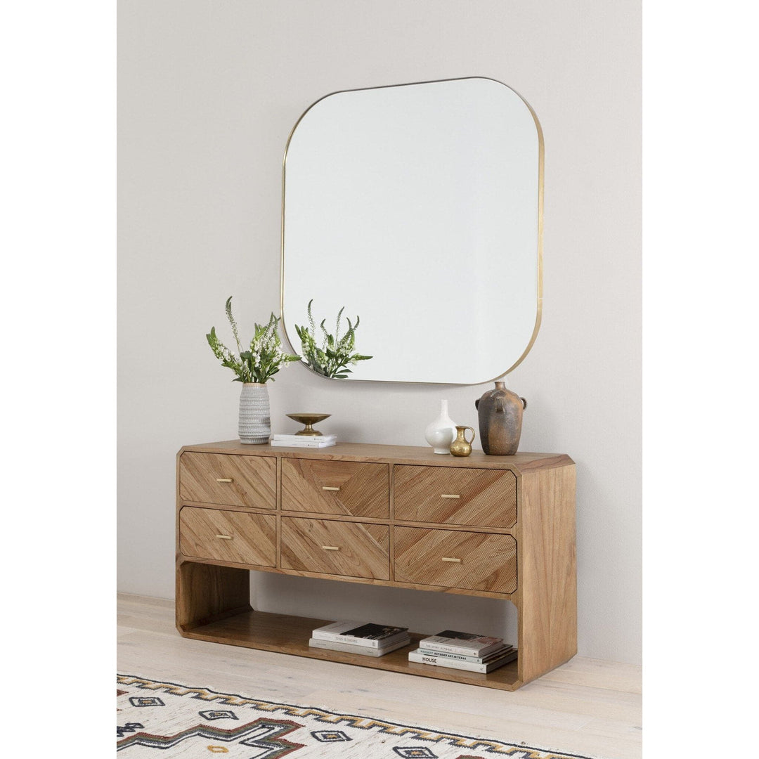 Eldridge Square Mirror - Polished Brass