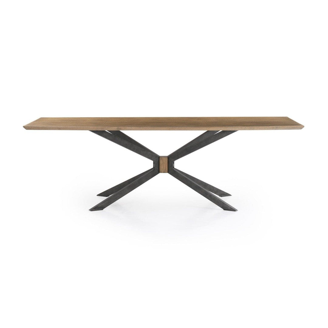 Kellan Dining Table - Bright Brass Clad