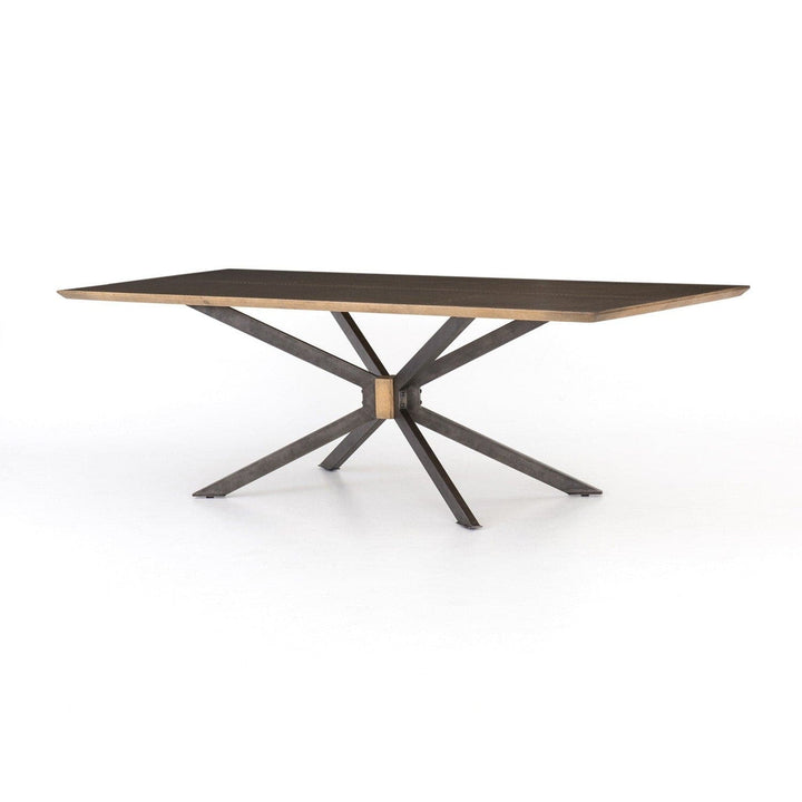 Kellan Dining Table - Bright Brass Clad