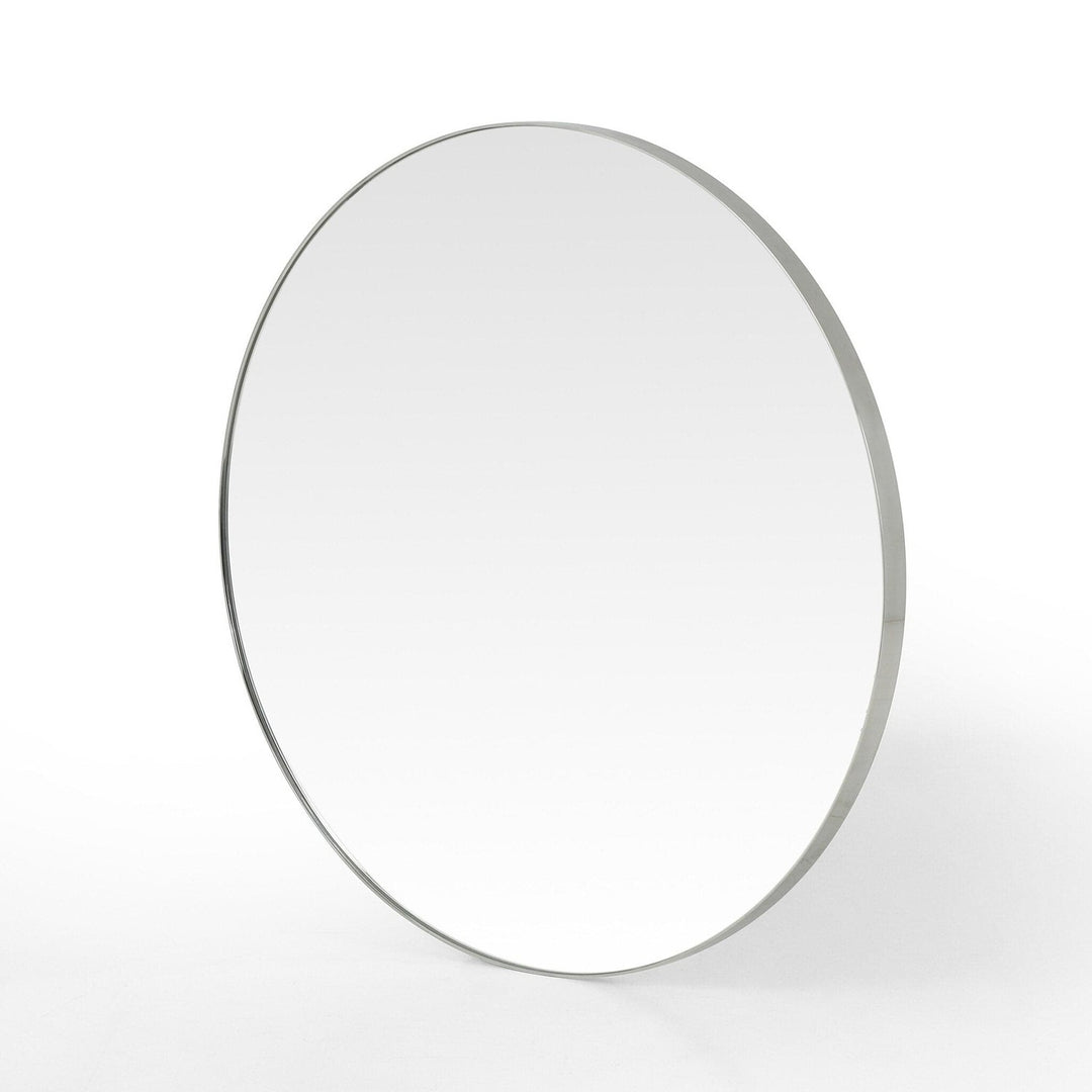 Eldridge Round Mirror - Shiny Steel