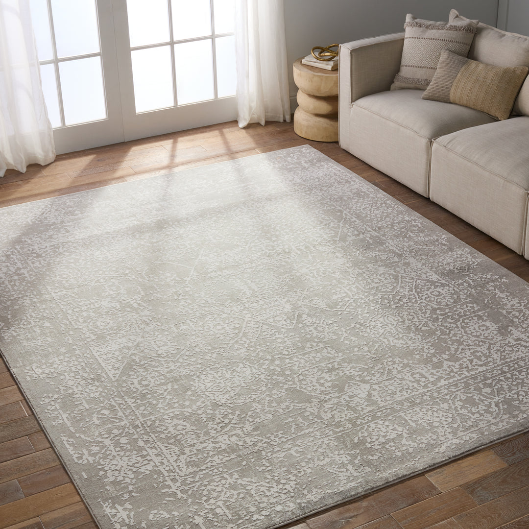 Jaipur Living Lianna Abstract Gray/ White Round Area Rug (7'10" RND)