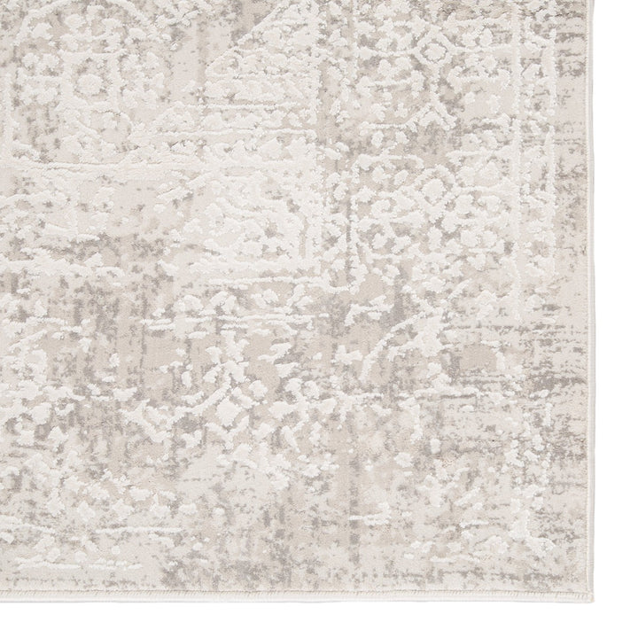 Jaipur Living Lianna Abstract Silver/ White Area Rug (3'11"X5'11")