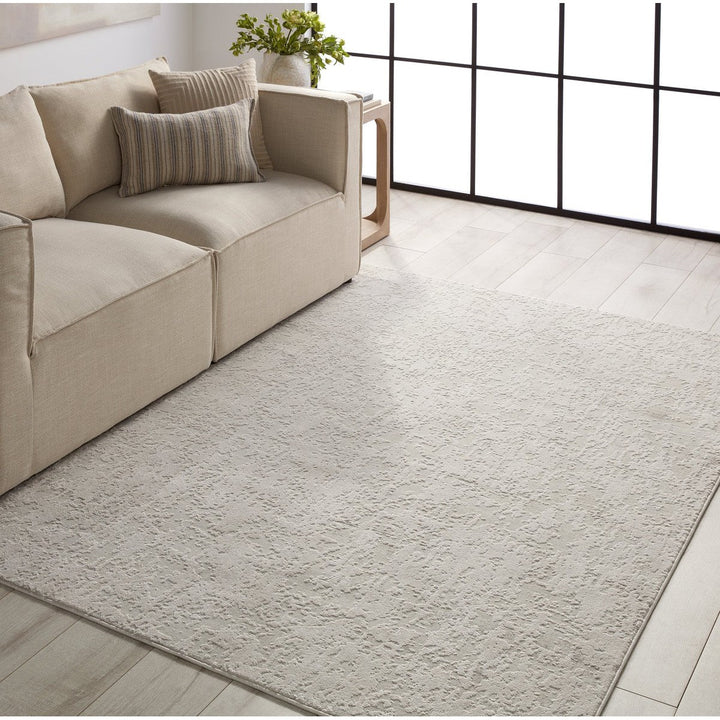 Jaipur Living Arvo Abstract Silver/ Ivory Area Rug (12'X18')