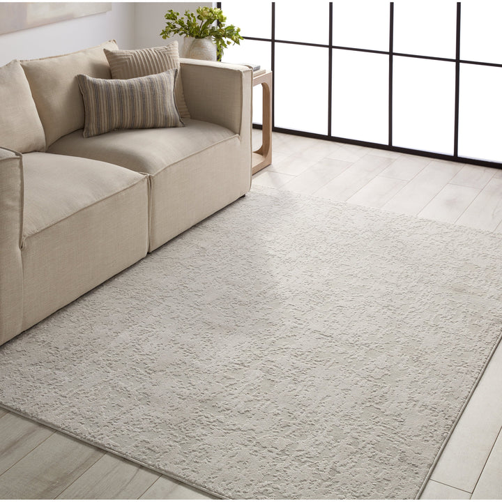 Jaipur Living Arvo Abstract Silver/ Ivory Area Rug (5'3"X7'6")