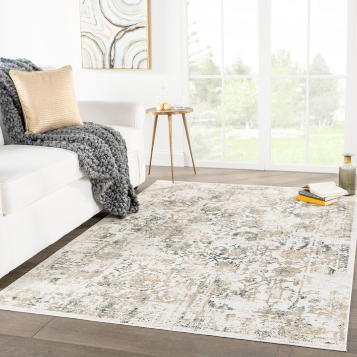 Jaipur Living Clara Floral Gray Area Rug (9'2"X11'9")