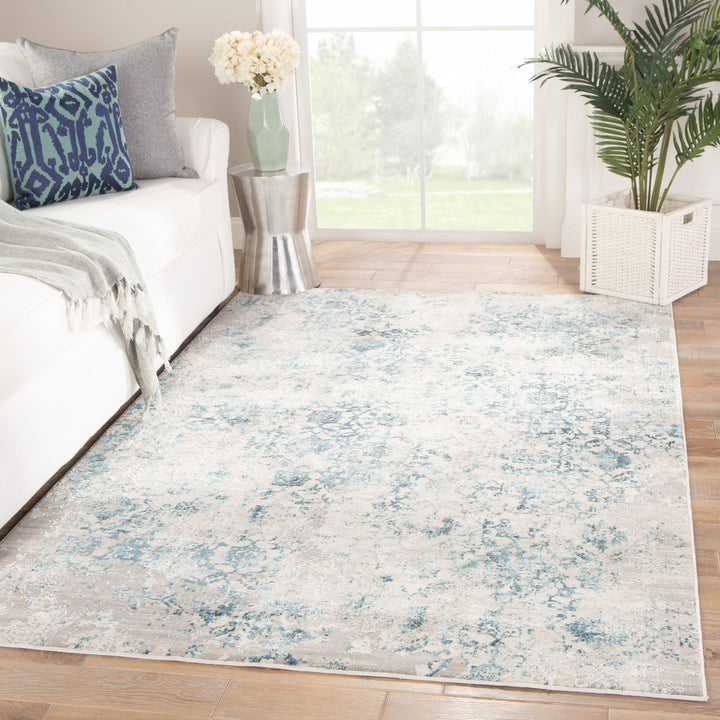 Jaipur Living Siena Damask Blue/ Ivory Area Rug (5'3"X7'6")