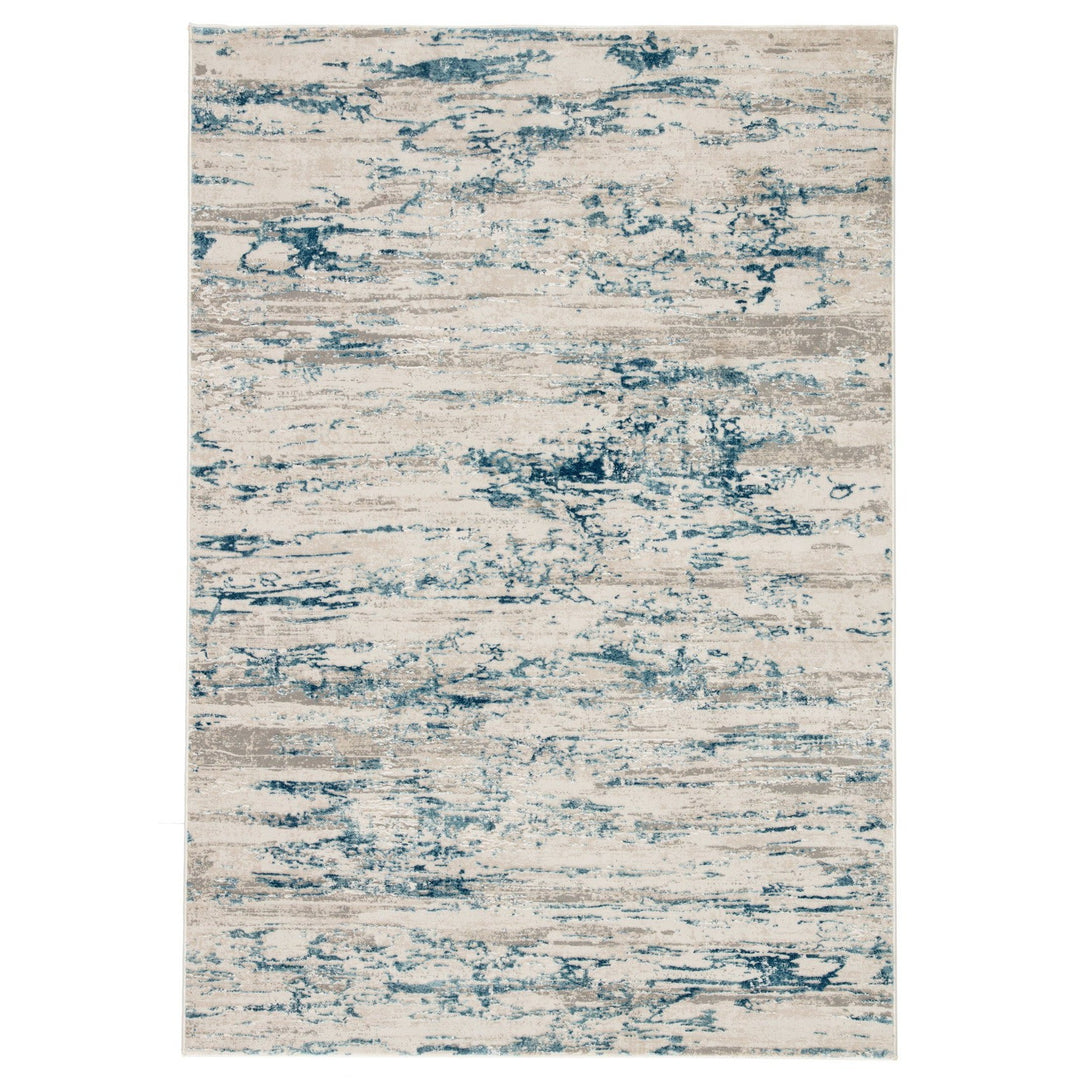 Jaipur Living Celil Abstract Ivory/ Blue Area Rug (5'3"X7'6")