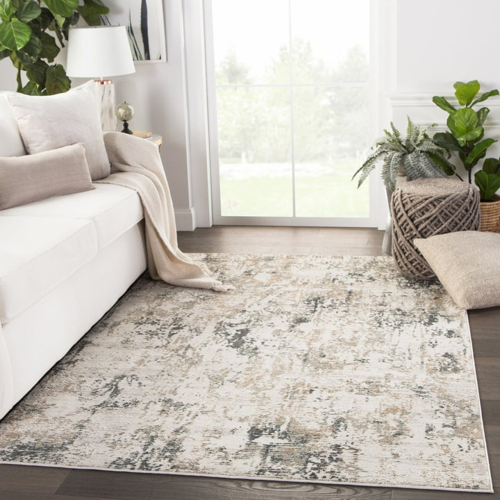 Jaipur Living Cassia Abstract Gray/ Gold Area Rug (3'11"X5'11")