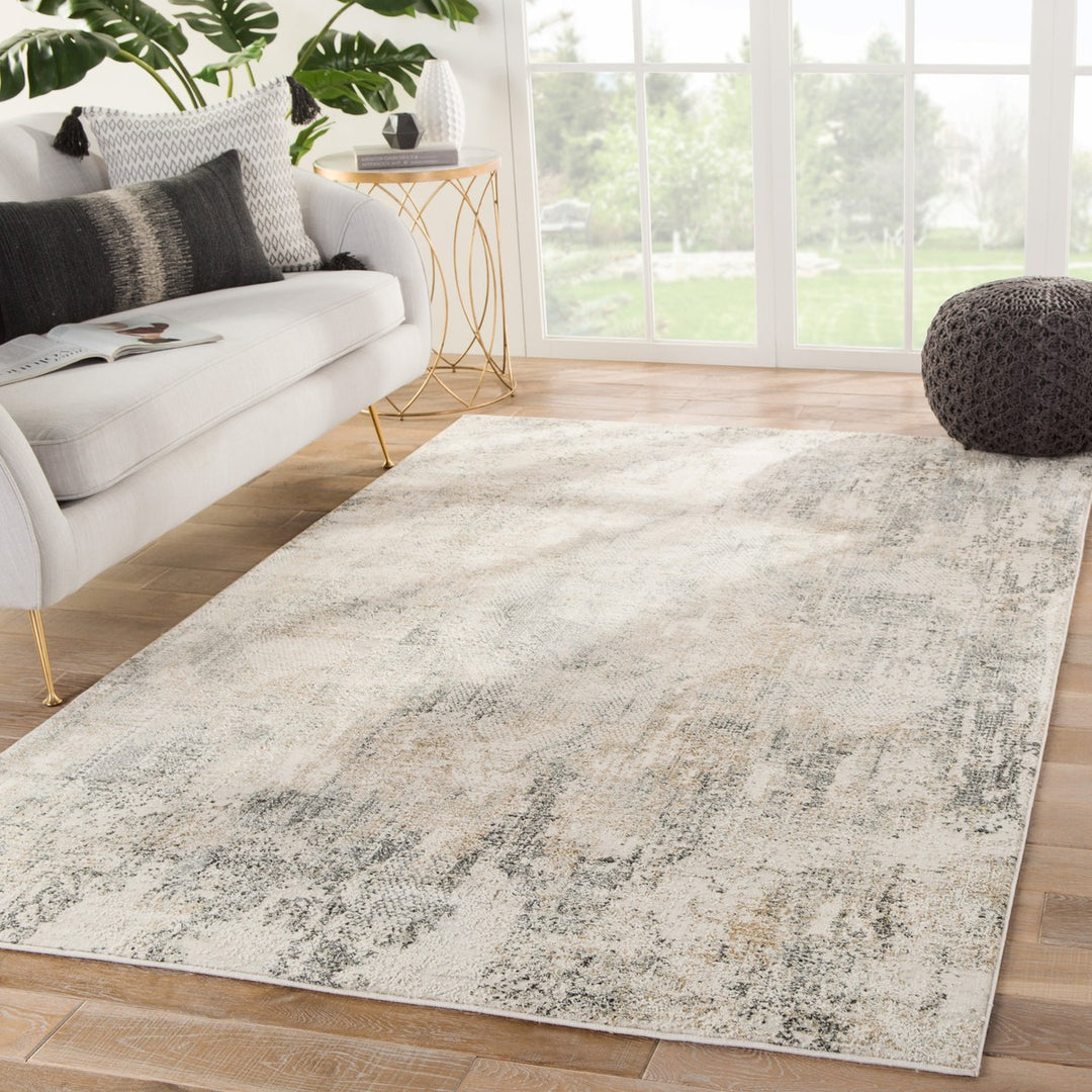 Jaipur Living Ramsey Medallion Gray/ Gold Area Rug (9'2"X11'9")