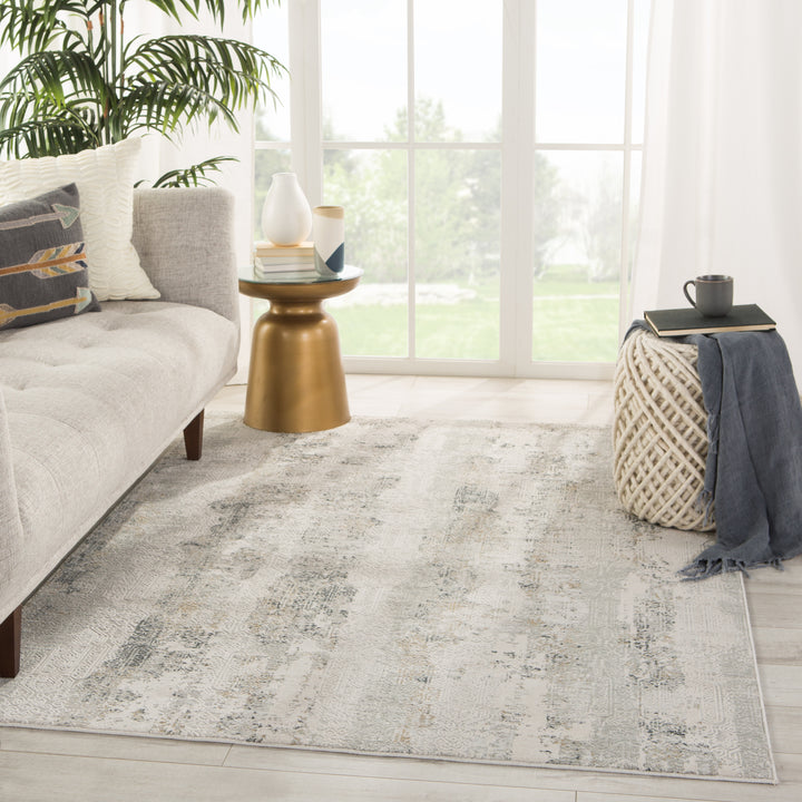 Jaipur Living Jaspal Tribal Gray/ White Area Rug (6'7"X9'6")