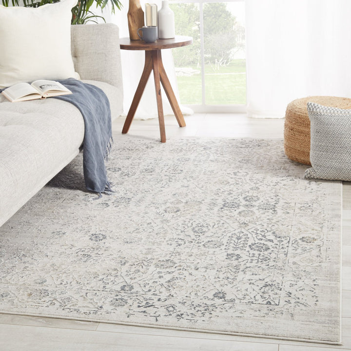 Jaipur Living Jasiel Trellis Gray/ Ivory Area Rug (10'2"X14')