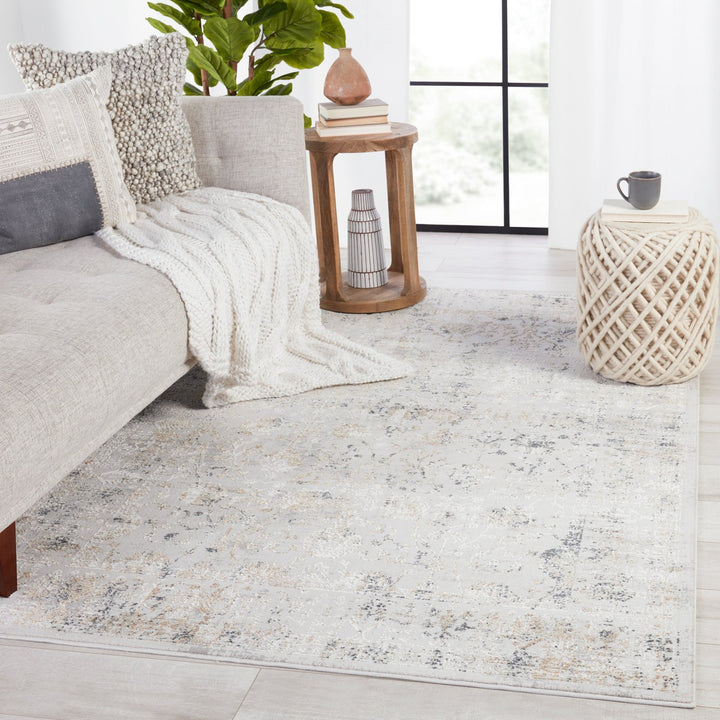 Jaipur Living Vida Abstract Light Gray/ Gold Area Rug (8'X10')