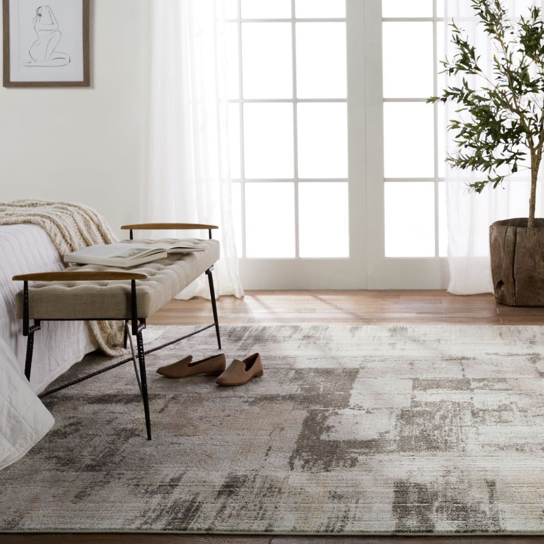 Jaipur Living Proto Abstract Cream/ Taupe Area Rug (3'11"X5'11")