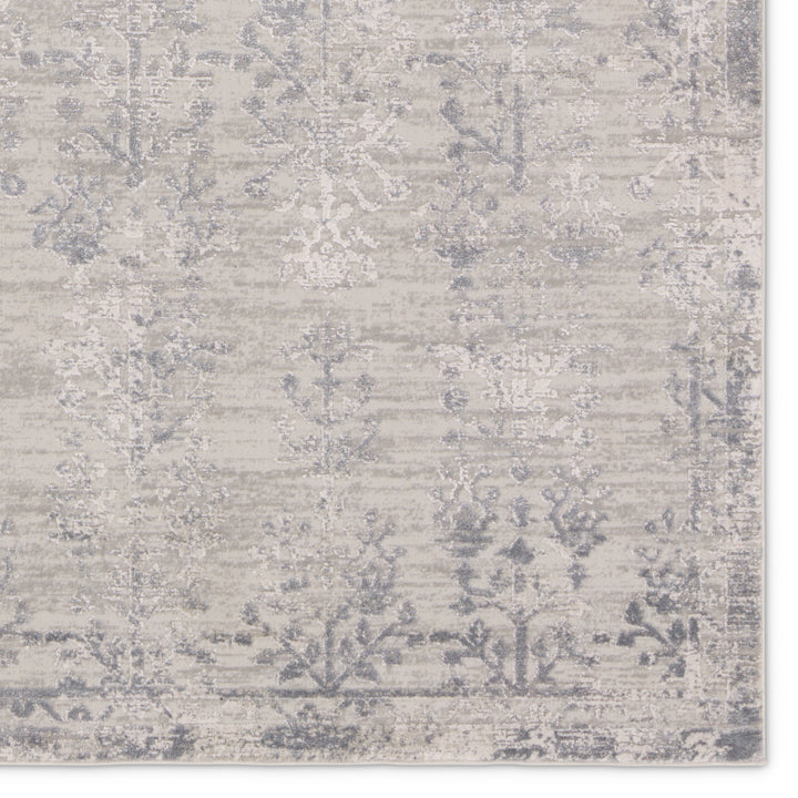 Jaipur Living Fortier Floral Silver/Slate Area Rug (3'11"X5'11")