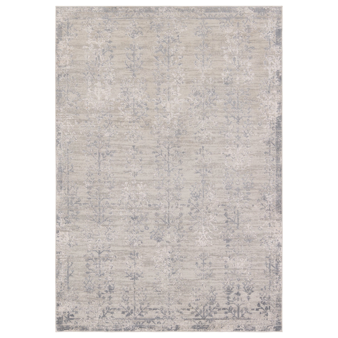 Jaipur Living Fortier Floral Silver/Slate Area Rug (6'7"X9'6")