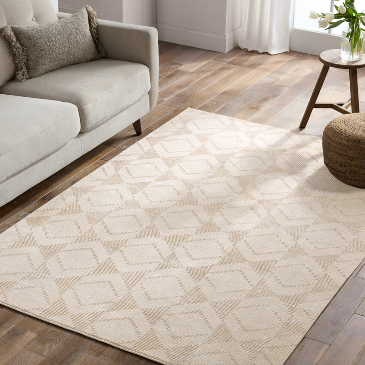 Jaipur Living Ottavia Geometric Light Gray/Beige Area Rug (8'X10')