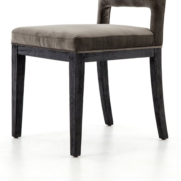 Linden Dining Chair - Washed Velvet Grey