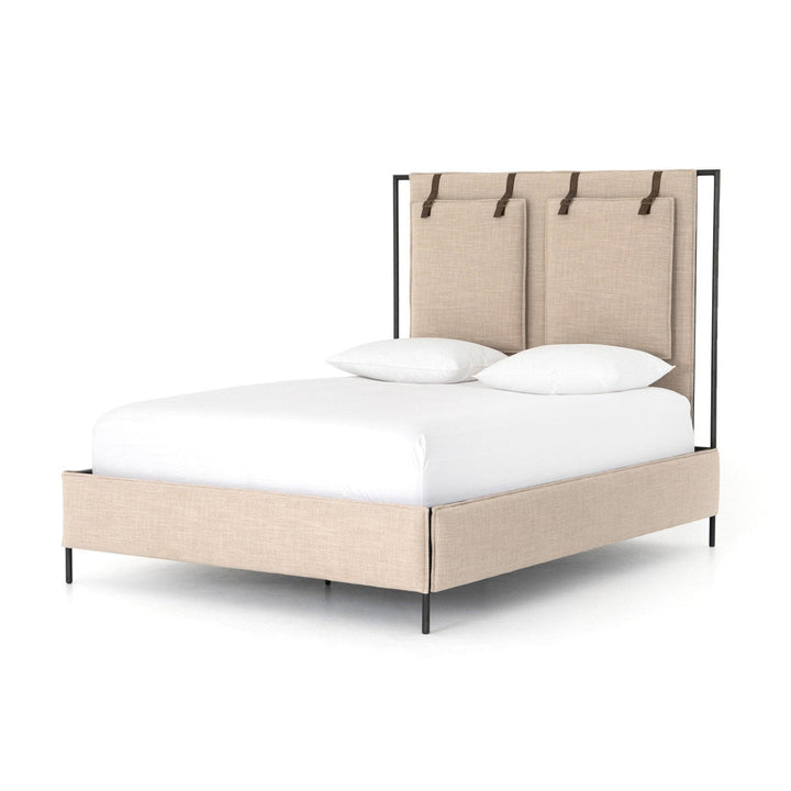 Harper Upholstered Bed - Palm Ecru - Queen