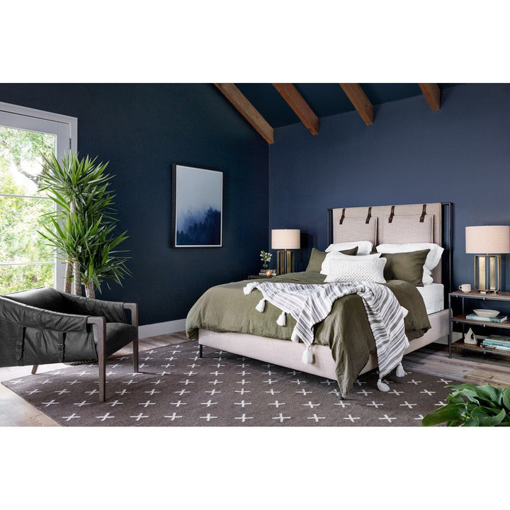 Harper Upholstered Bed - Palm Ecru - Queen