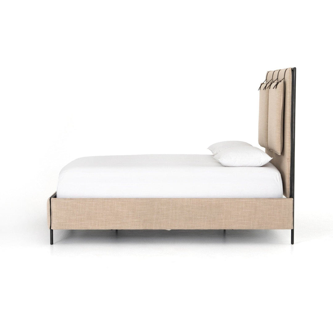 Harper Upholstered Bed - Palm Ecru - Queen