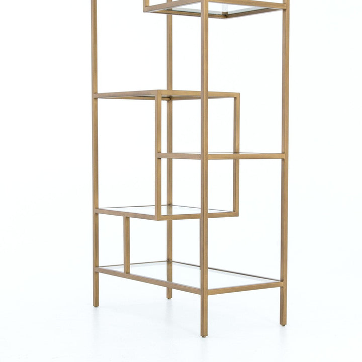 Rosalind Brass Bookcase - Antique Brass