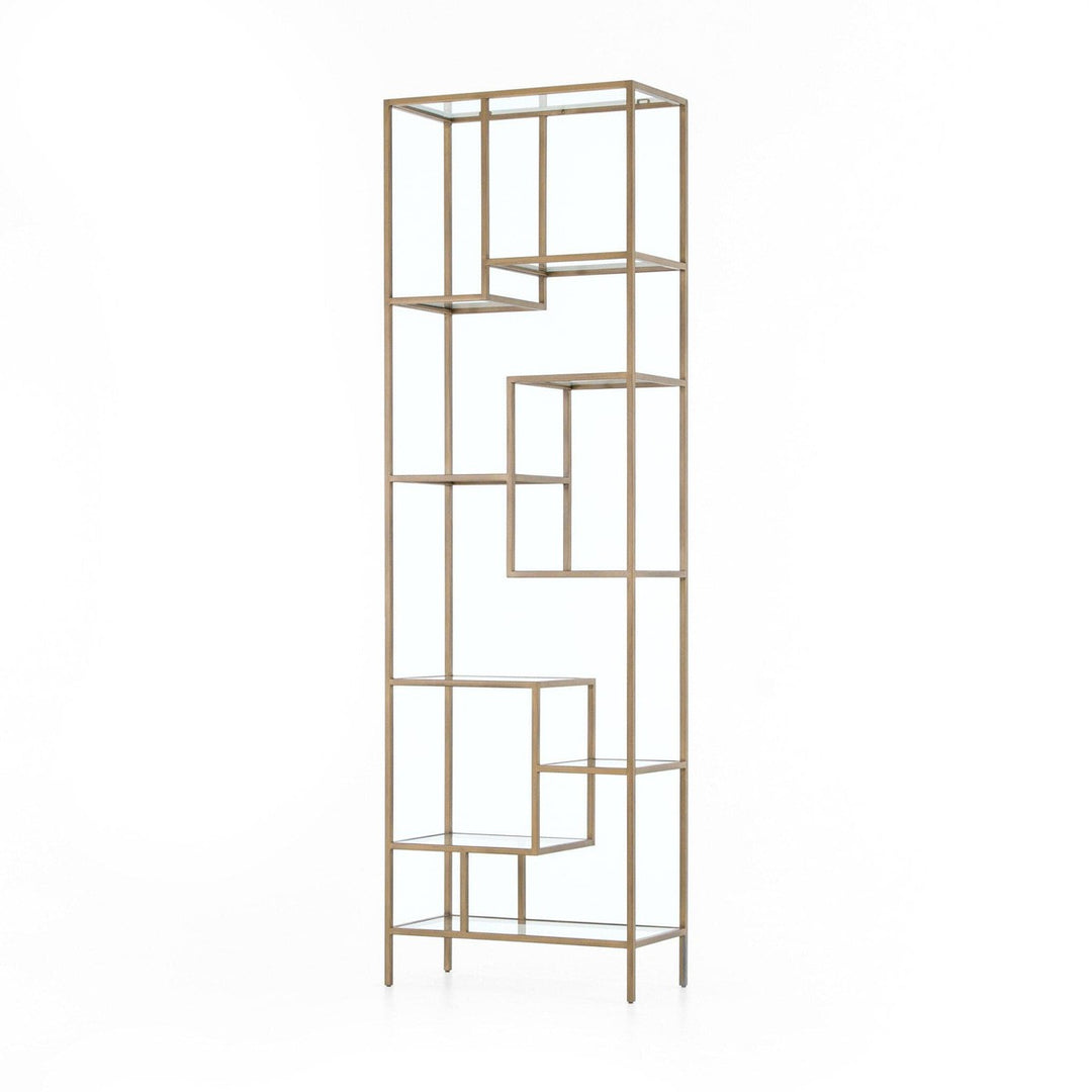 Rosalind Brass Bookcase - Antique Brass