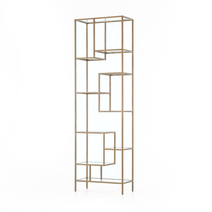 Rosalind Brass Bookcase - Antique Brass