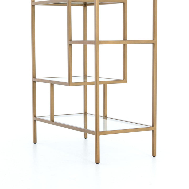 Rosalind Brass Bookcase - Antique Brass