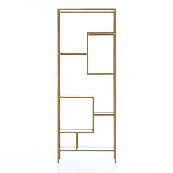 Rosalind Brass Bookcase - Antique Brass