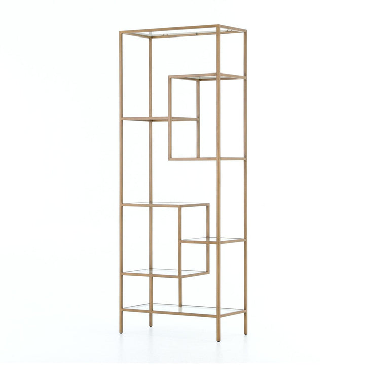 Rosalind Brass Bookcase - Antique Brass