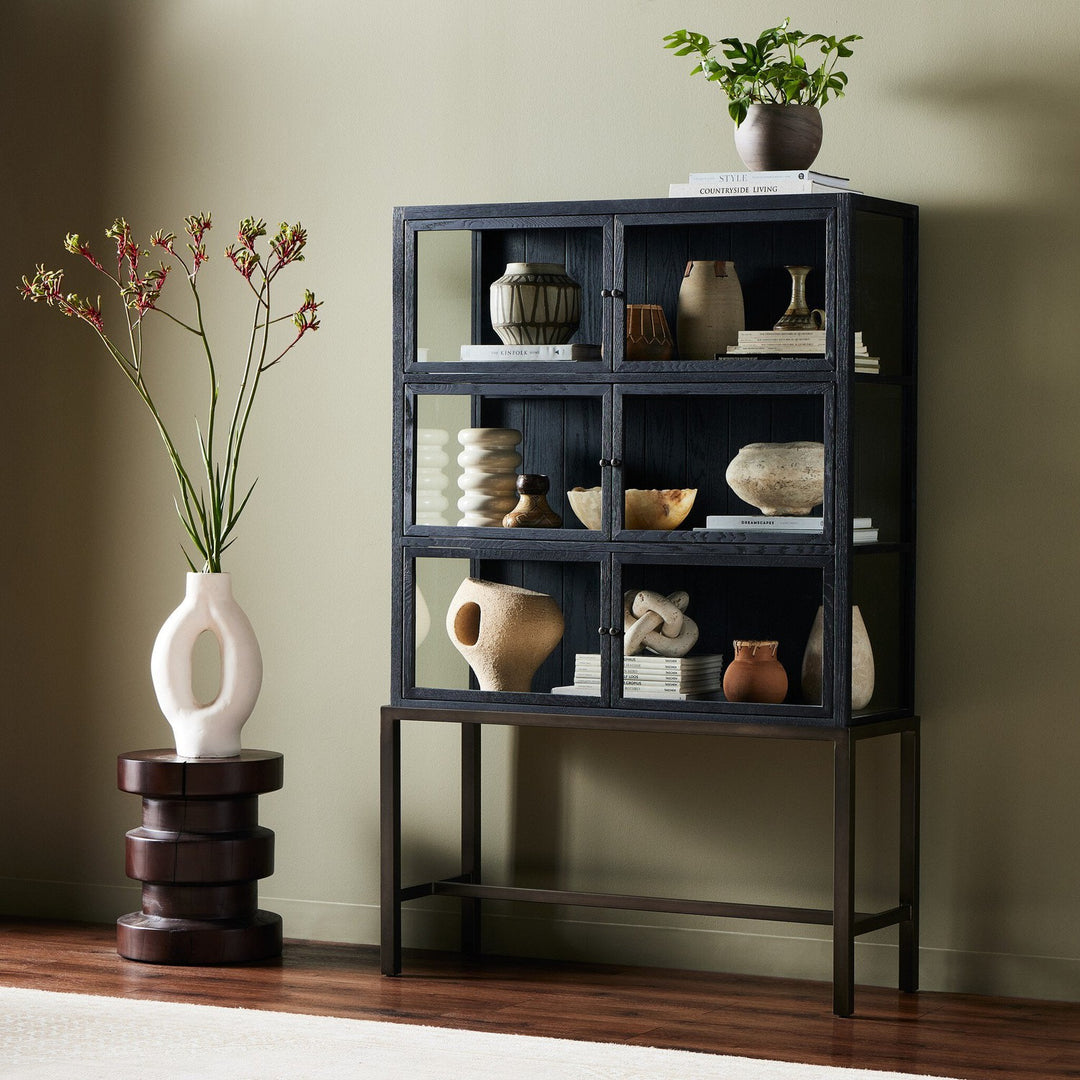 Morgan Curio Cabinet - Drifted Matte Black