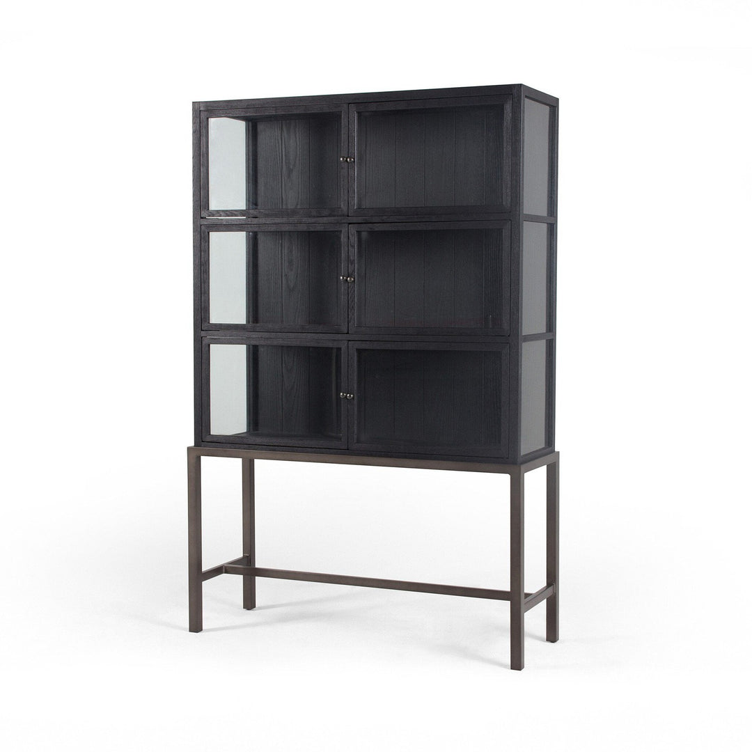 Morgan Curio Cabinet - Drifted Matte Black