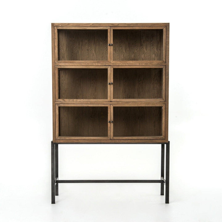 Morgan Curio Cabinet - Drifted Oak Solid