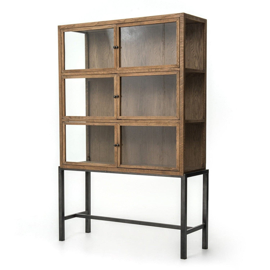 Morgan Curio Cabinet - Drifted Oak Solid