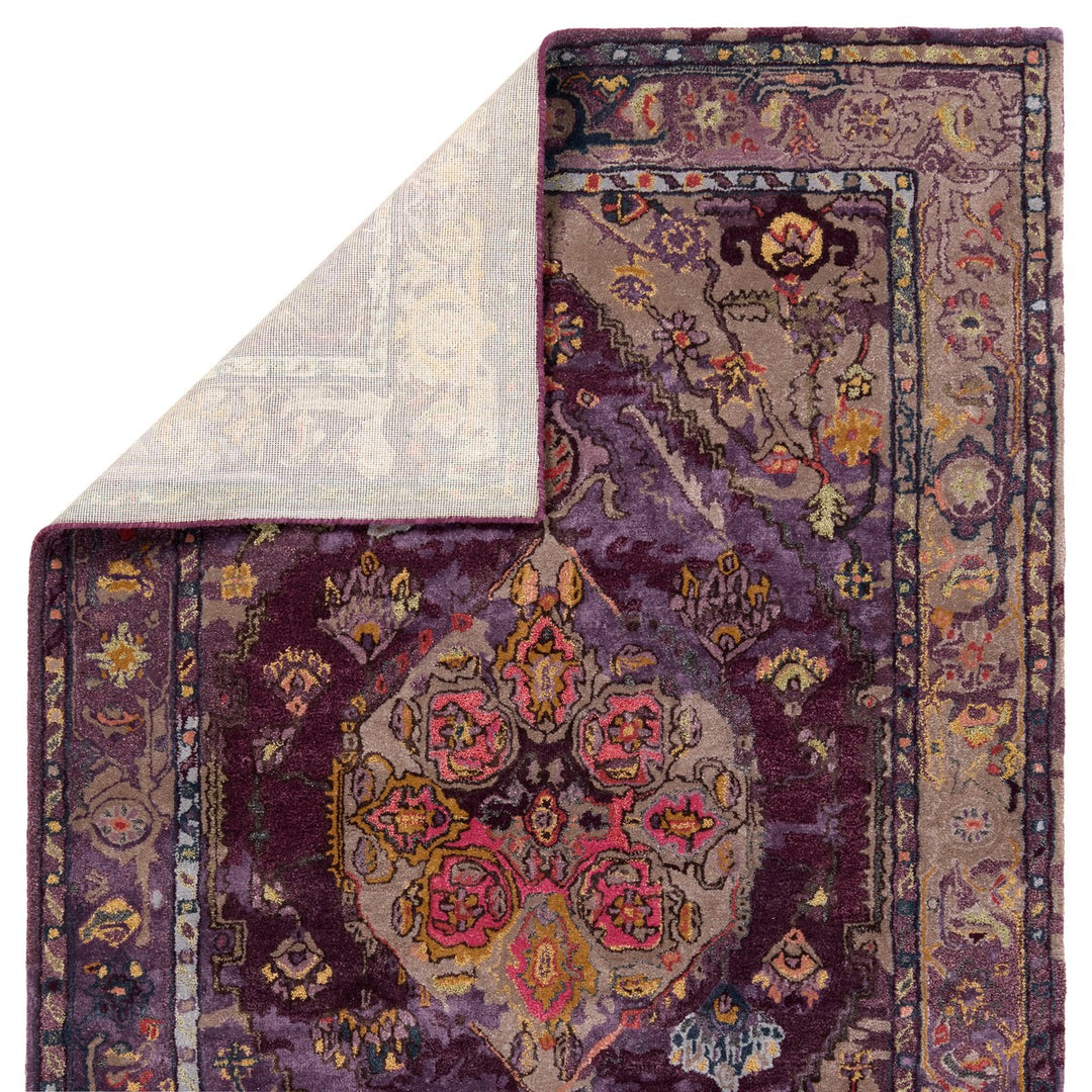 Jaipur Living Raisa Handmade Medallion Purple/ Gray Area Rug (8'X10')