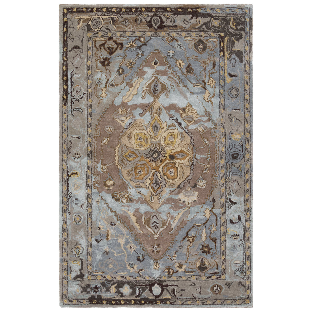 Jaipur Living Raisa Handmade Medallion Gray/ Gold Area Rug (5'X8')