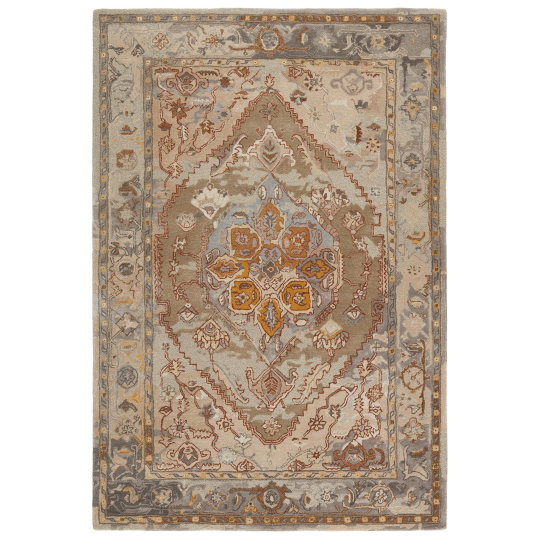 Jaipur Living Raisa Handmade Medallion Taupe/ Gold Area Rug (10'X14')