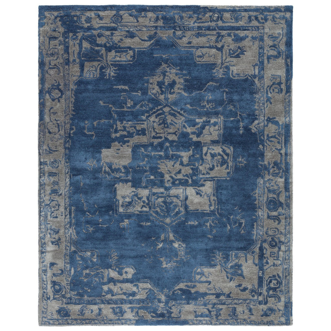 Jaipur Living Alvea Handmade Medallion Blue/ Gray Area Rug (9'X12')