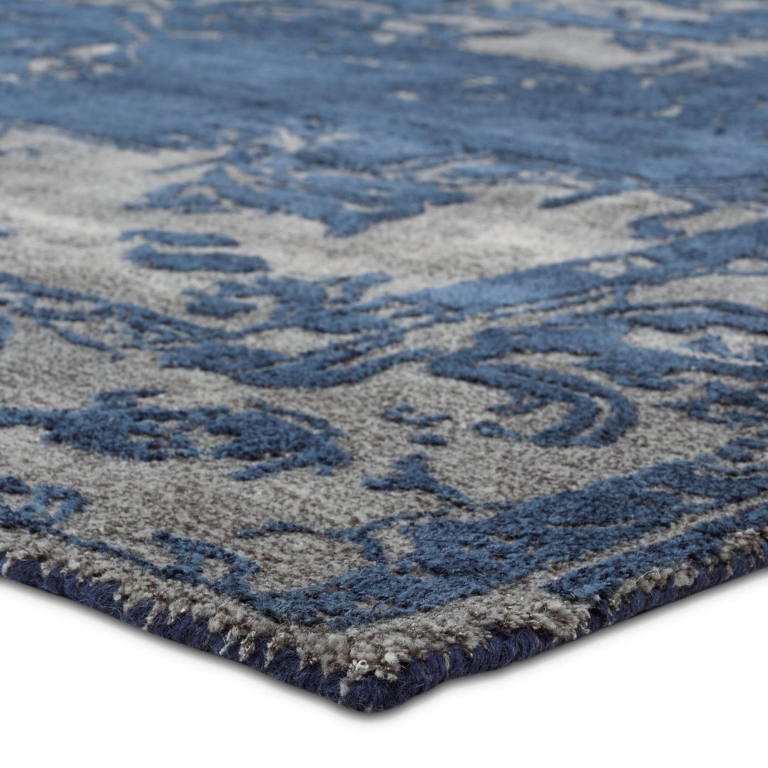 Jaipur Living Alvea Handmade Medallion Blue/ Gray Area Rug (9'X12')