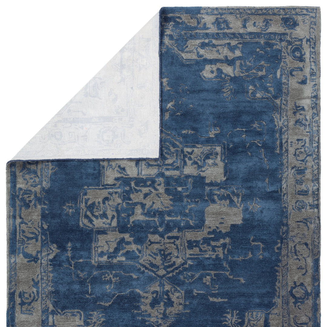 Jaipur Living Alvea Handmade Medallion Blue/ Gray Area Rug (9'X12')