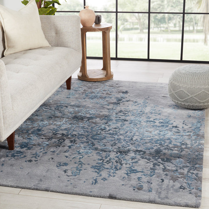 Jaipur Living Ballare Handmade Abstract Blue/ Gray Area Rug (9'X12')