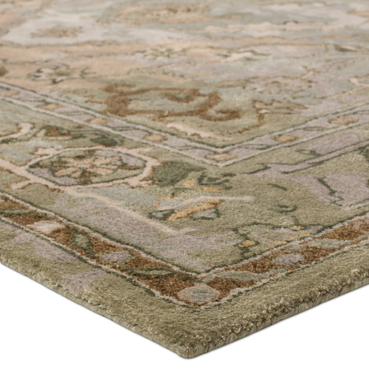 Jaipur Living Raisa Handmade Medallion Green/Taupe Area Rug (10'X14' Rectangle)